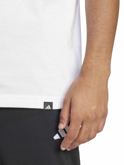 T-SHIRT SLIDES GRAPHIC POCKET ADIDAS UOMO BIANCO