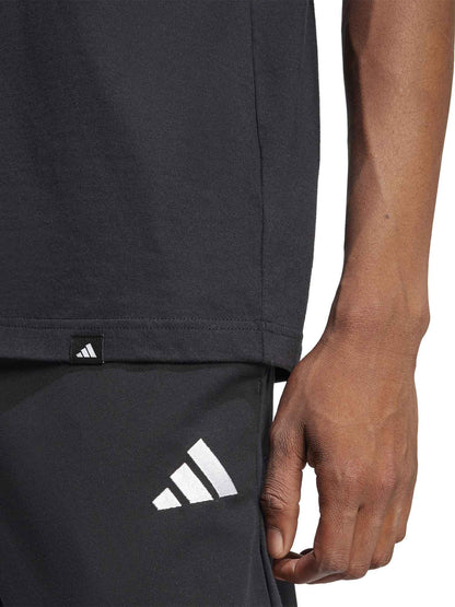 T-SHIRT SLIDES GRAPHIC POCKET ADIDAS UOMO NERO