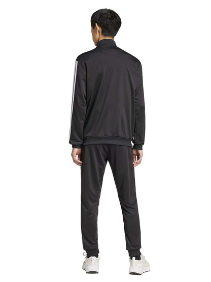 Tuta nera Adidas Sportswear 3-Stripes da uomo in poliestere riciclato