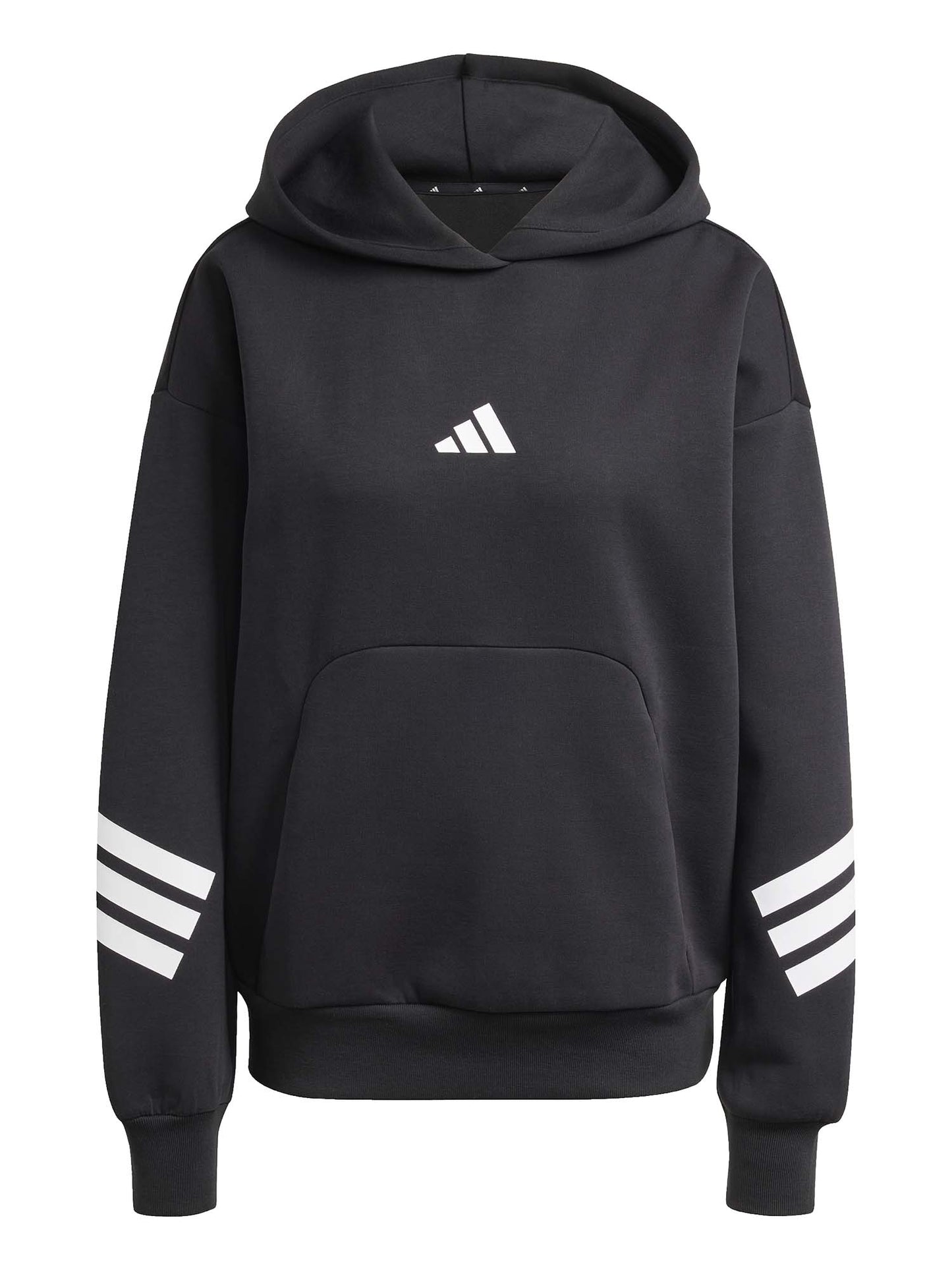 Felpa con cappuccio Adidas Future Icons 3-Stripes nero da donna