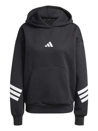 Felpa con cappuccio Adidas Future Icons 3-Stripes nero da donna