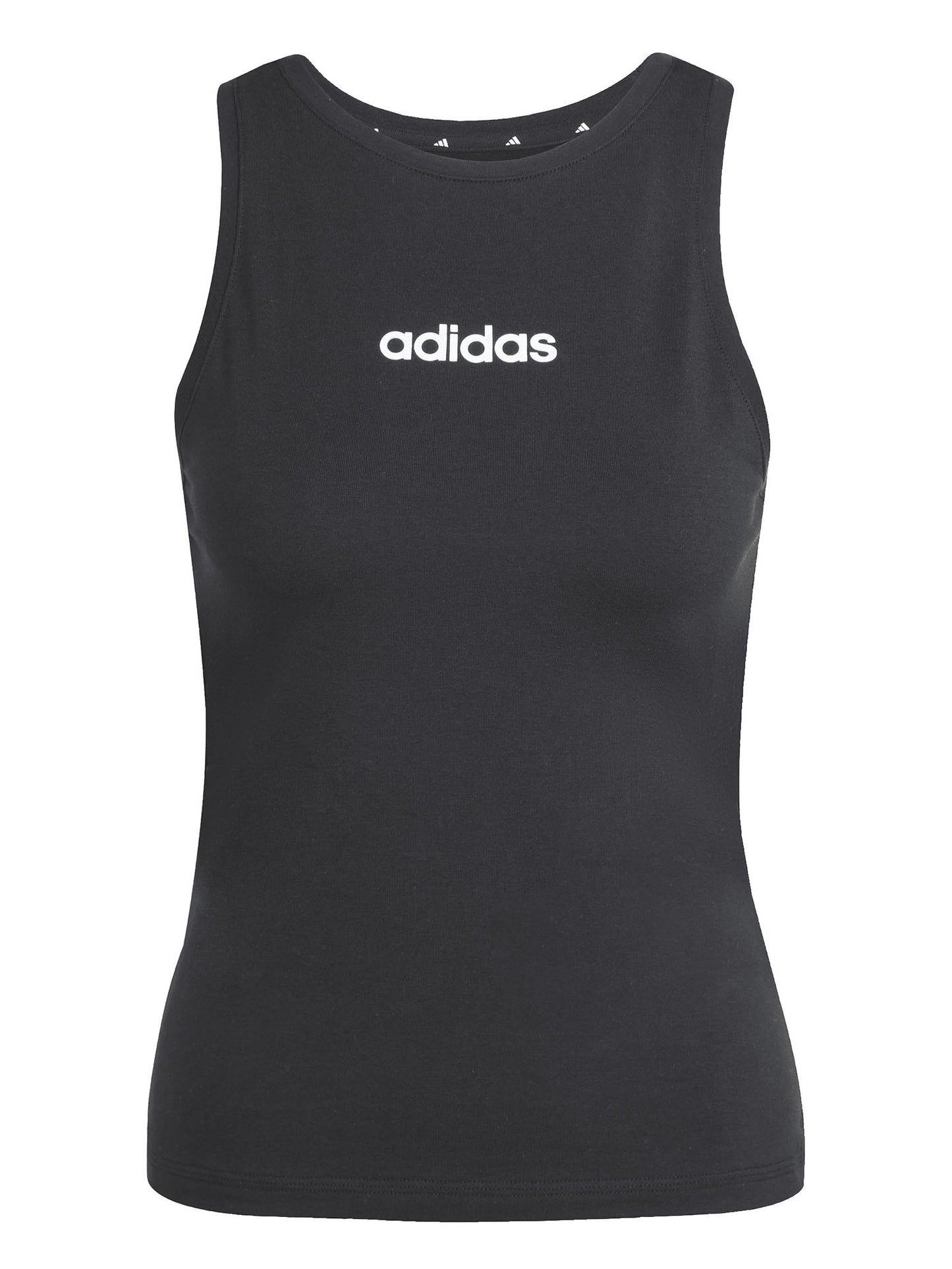 Canotta Essentials Linear da donna in cotone nero