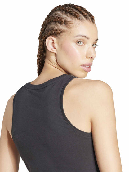 Canotta Essentials Linear da donna in cotone nero