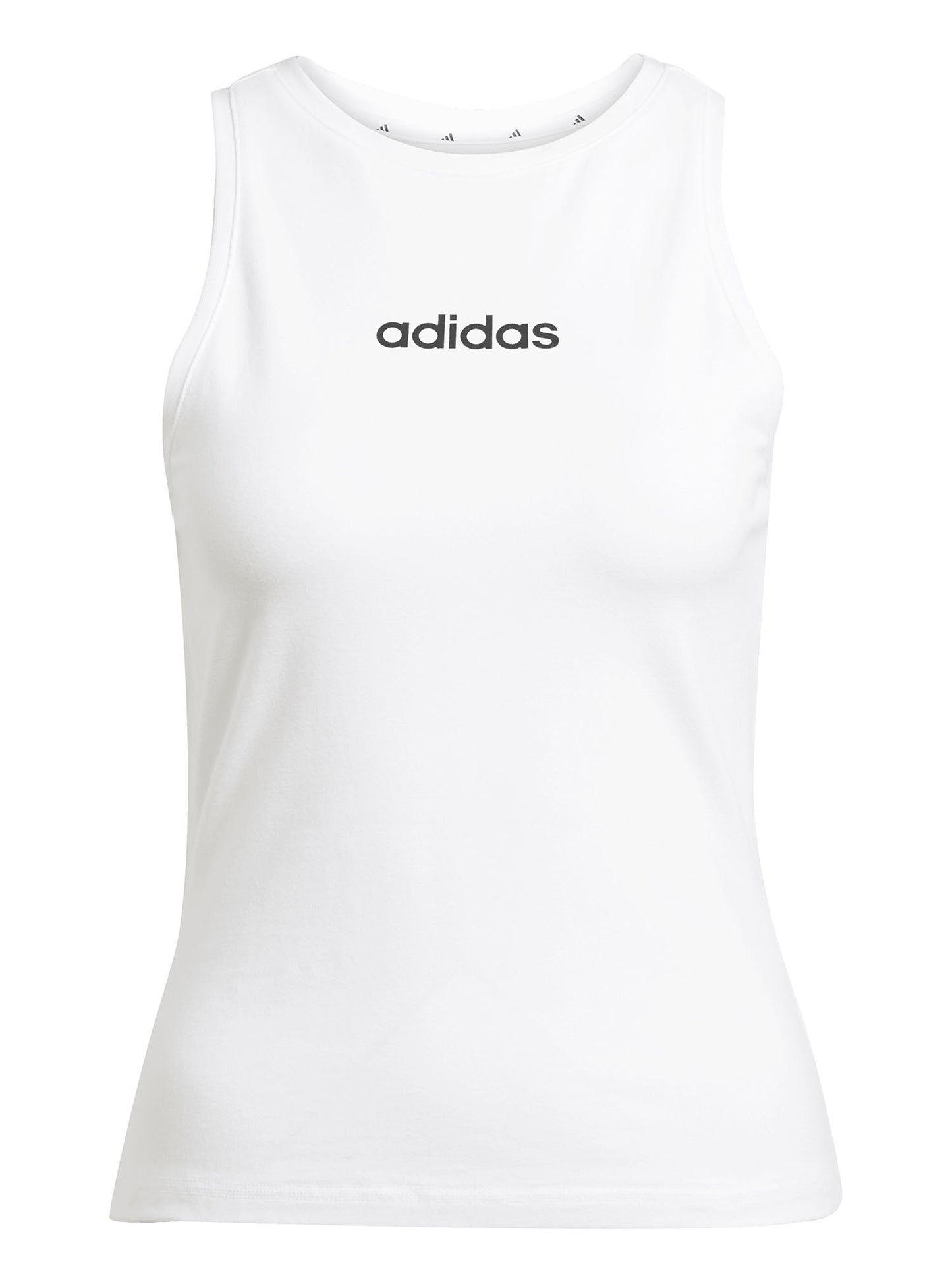 Canotta Essentials Linear da donna in cotone bianca Adidas
