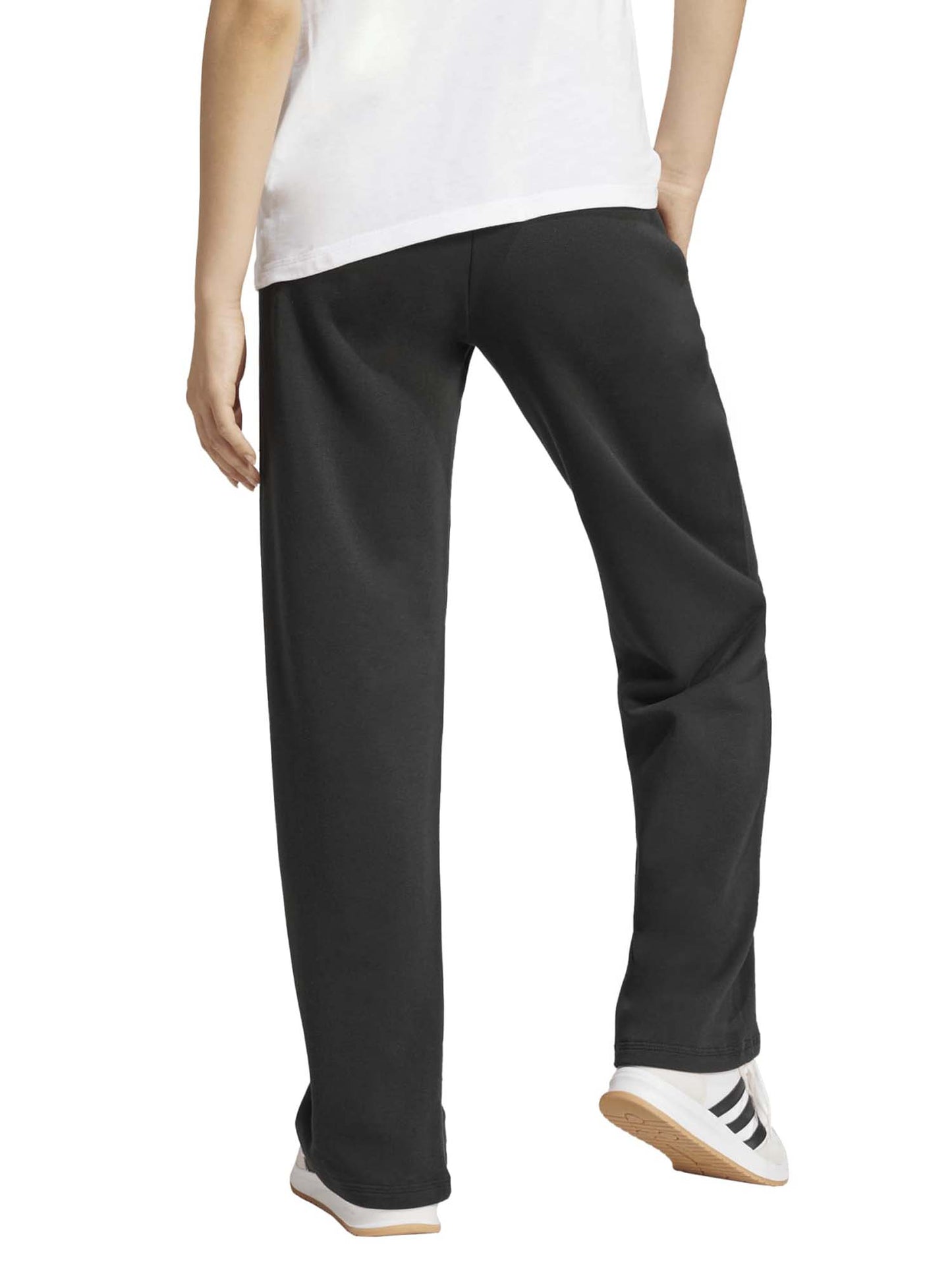 Adidas Essentials Small Logo Feel Cozy Open-Hem, pantalone da donna nero