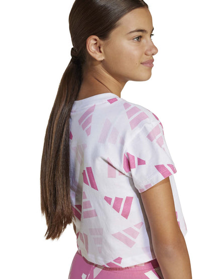 ADIDAS G. T-SHIRT MM - BIANCO FUXIA