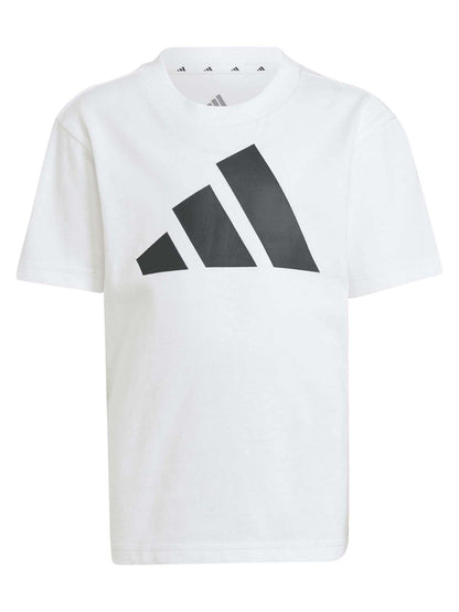 Adidas Essentials Tee Kids, t-shirt maniche lunghe Unisex bambino bianca