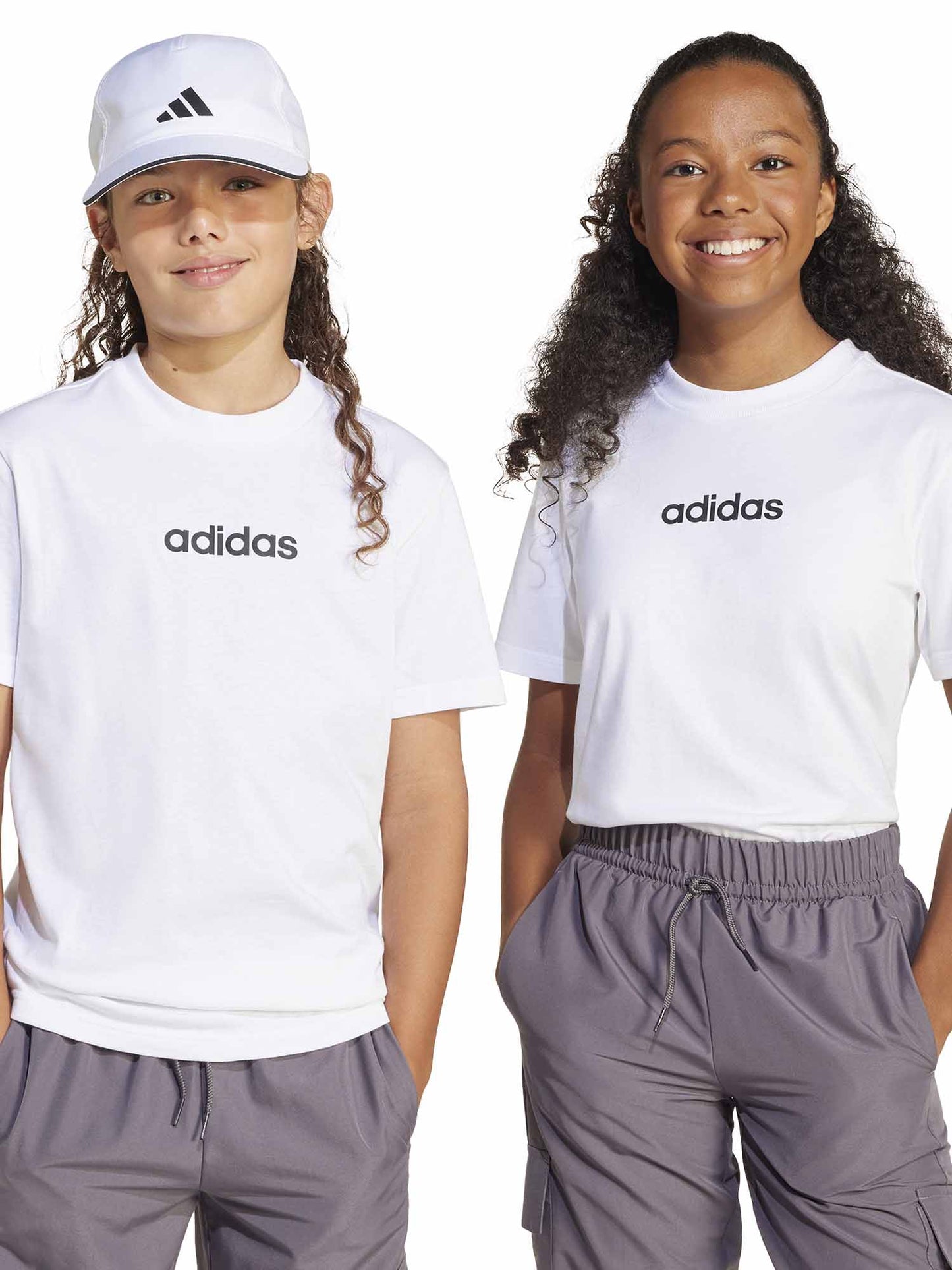 T-shirt Essentials Adidas da bimbo/a bianca