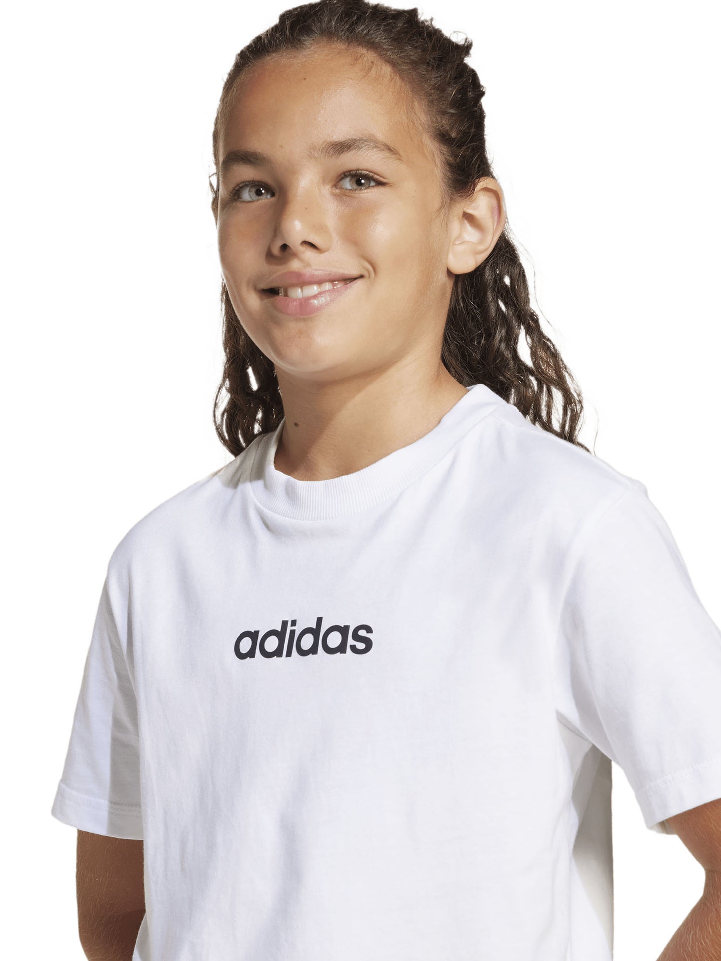 T-shirt Essentials Adidas da bimbo/a bianca