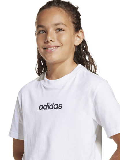 T-shirt Essentials Adidas da bimbo/a bianca