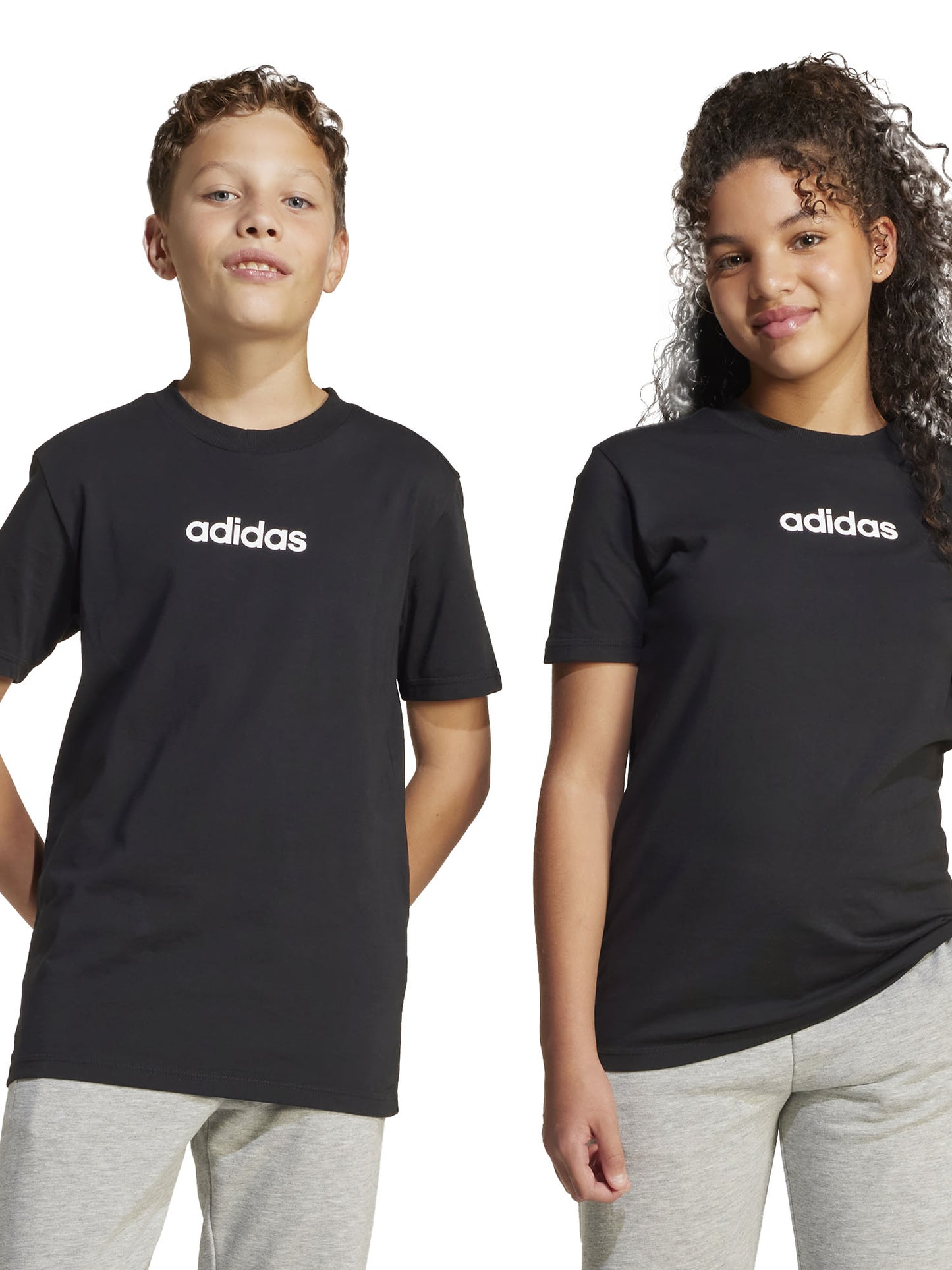 T-shirt Essentials Adidas junior bimbo/a nera a maniche corte