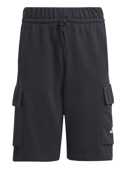 Short cargo Essentials Adidas nero da bambino, comodi e pratici