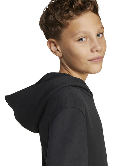 FELPA CON CAPPUCCIO ADIDAS JUNIOR UNISEX NERO