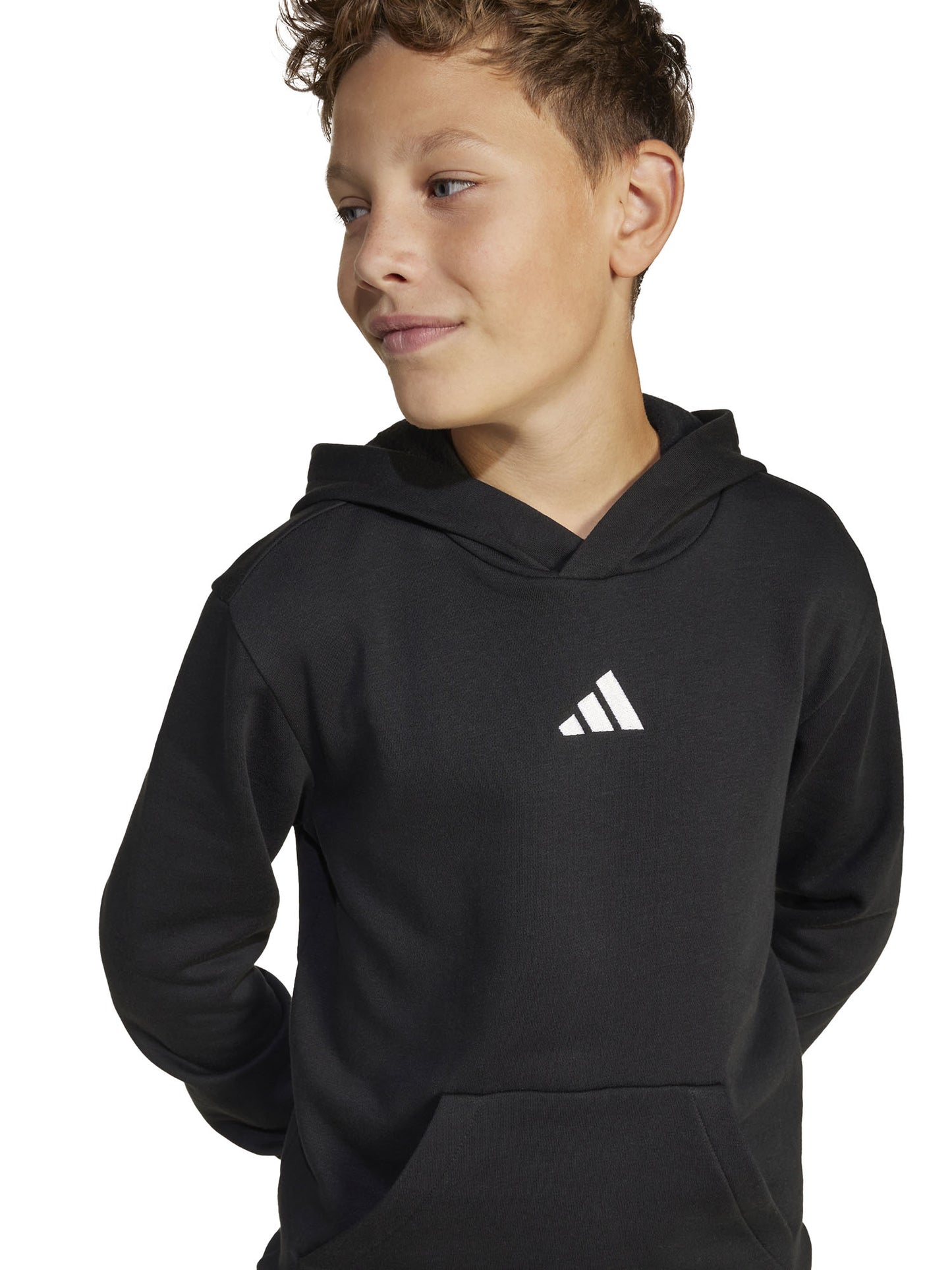 FELPA CON CAPPUCCIO ADIDAS JUNIOR UNISEX NERO