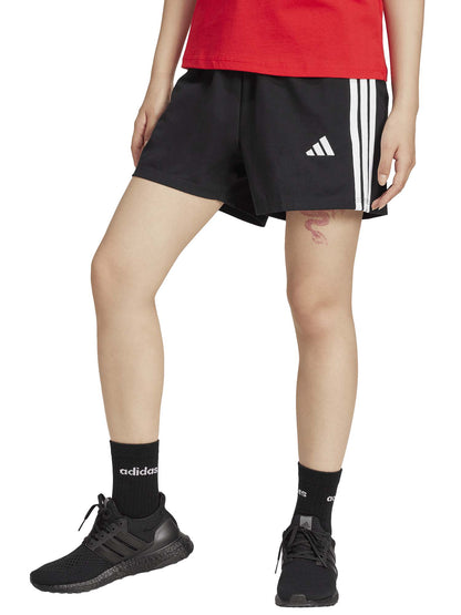 Shorts Essentials 3-Stripes adidas da donna in cotone nero