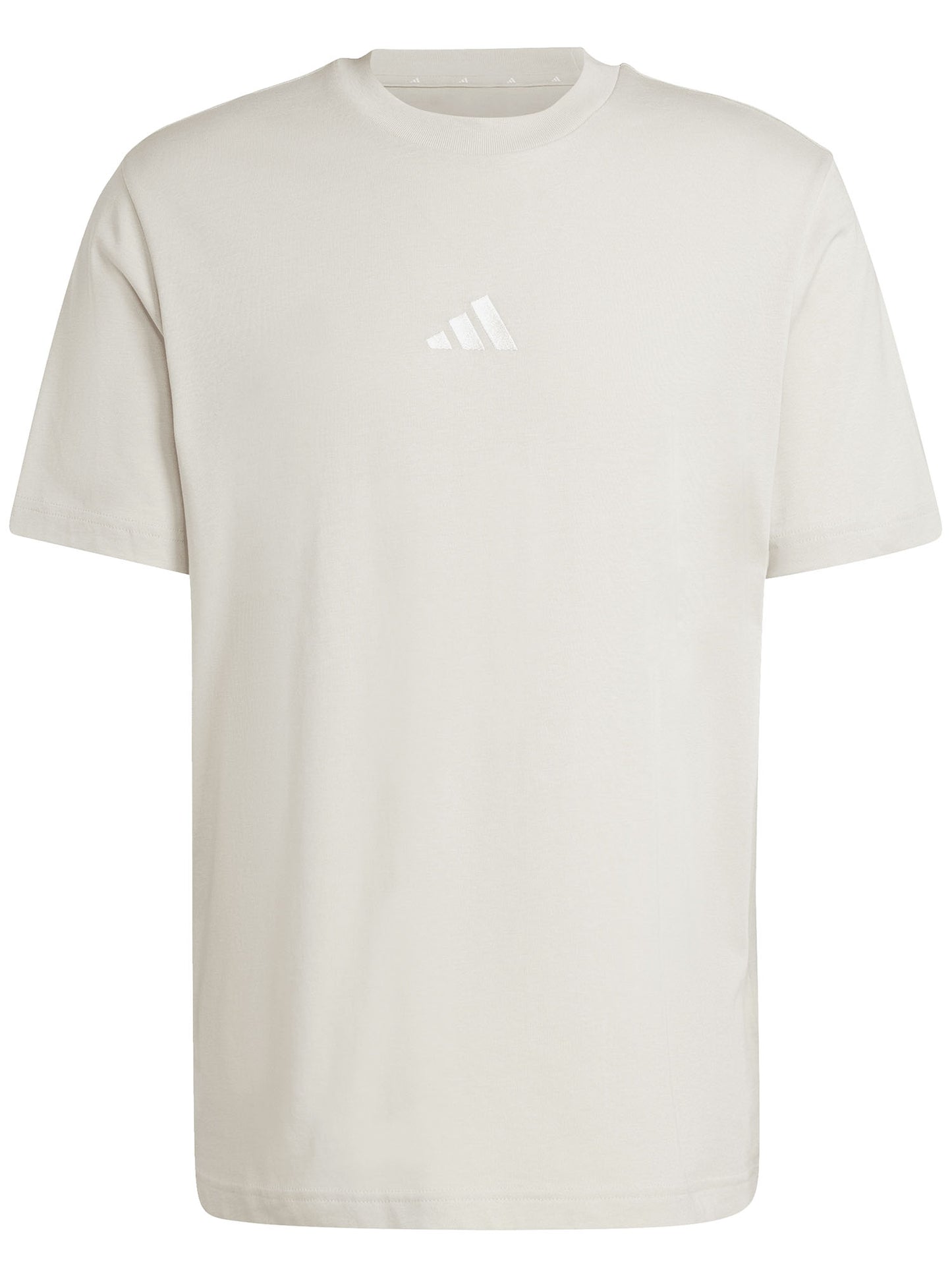 T-shirt adidas Essentials Small Logo beige da uomo con girocollo