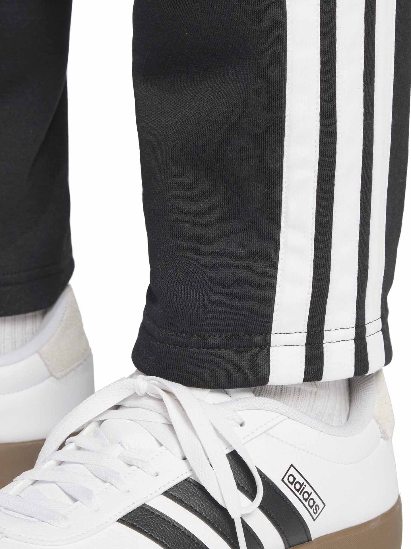 PANTALONE IN PILE ESSENTIALS ADIDAS UOMO NERO BIANCO