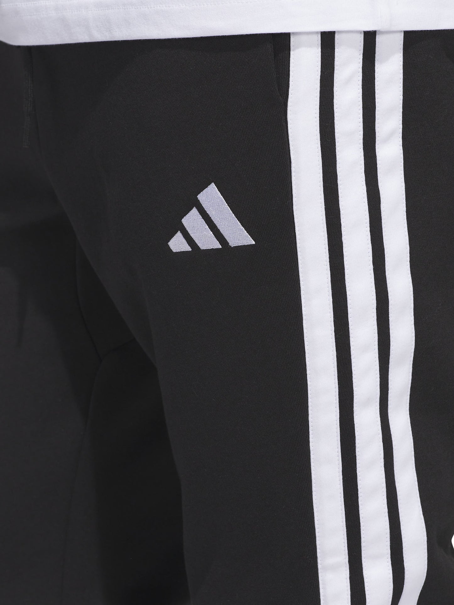 PANTALONI ESSENTIALS FLEECE ADIDAS UOMO NERO BIANCO