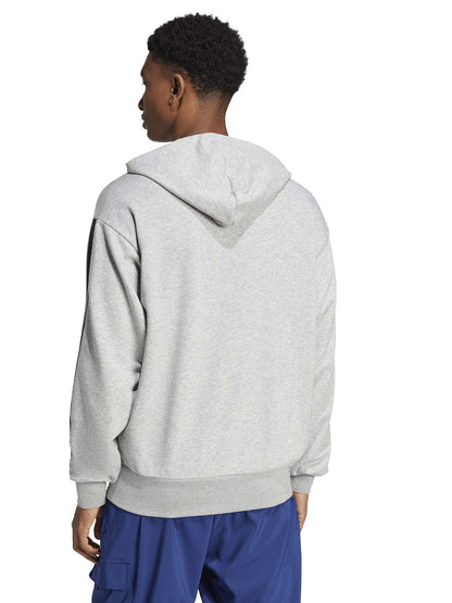 FELPA GRIGIA ADIDAS FULL-TOUCH 3STRIPES DA