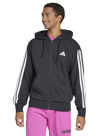 FELPA CON CAPPUCCIO FULLZIP ADIDAS UOMO NERO