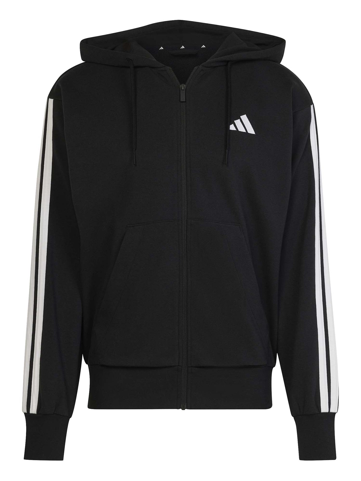 FELPA CON CAPPUCCIO FULLZIP ADIDAS UOMO NERO