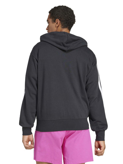FELPA CON CAPPUCCIO FULLZIP ADIDAS UOMO NERO