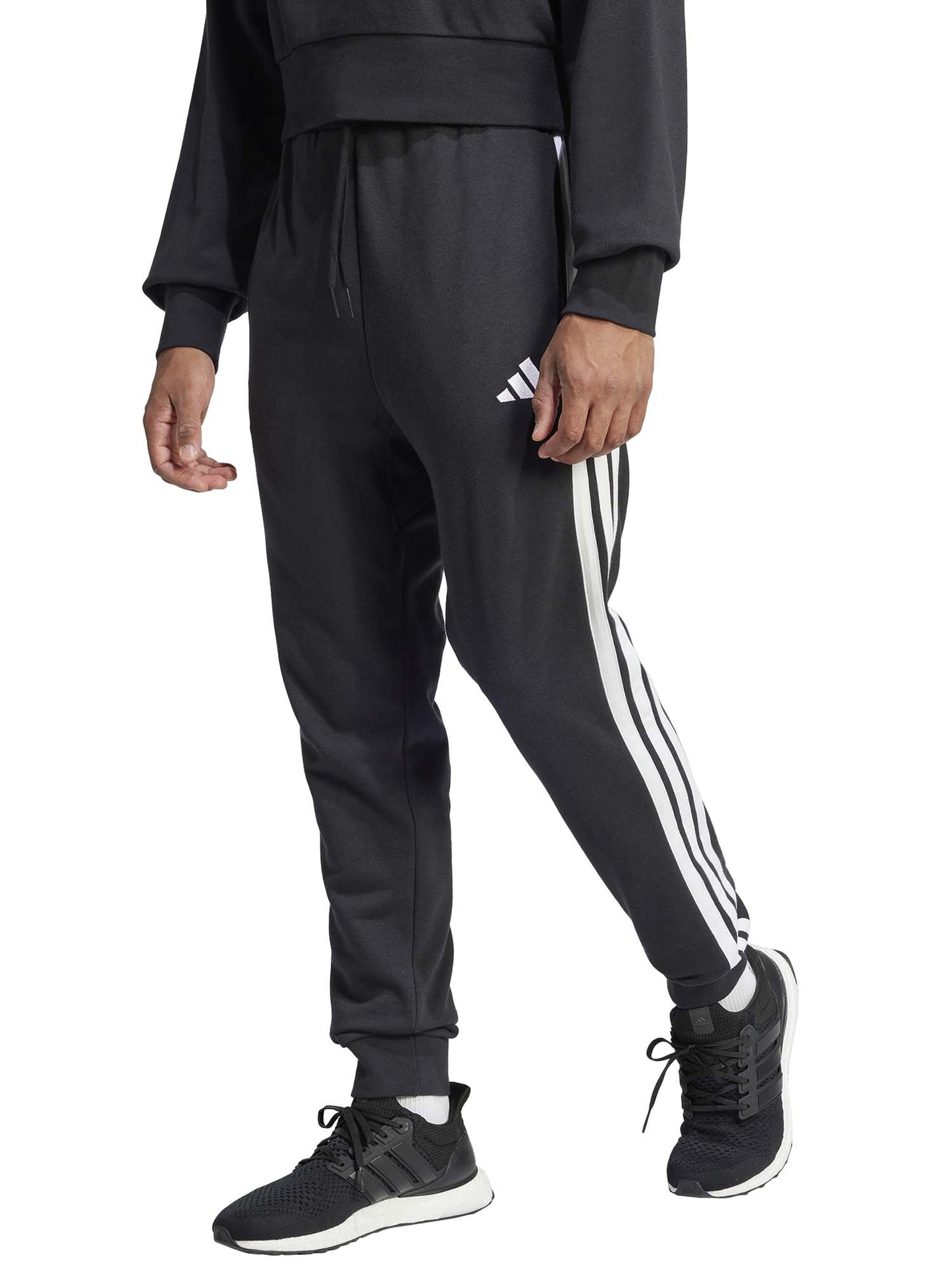 Pantaloni Adidas Essentials 3-Stripes da uomo in nero