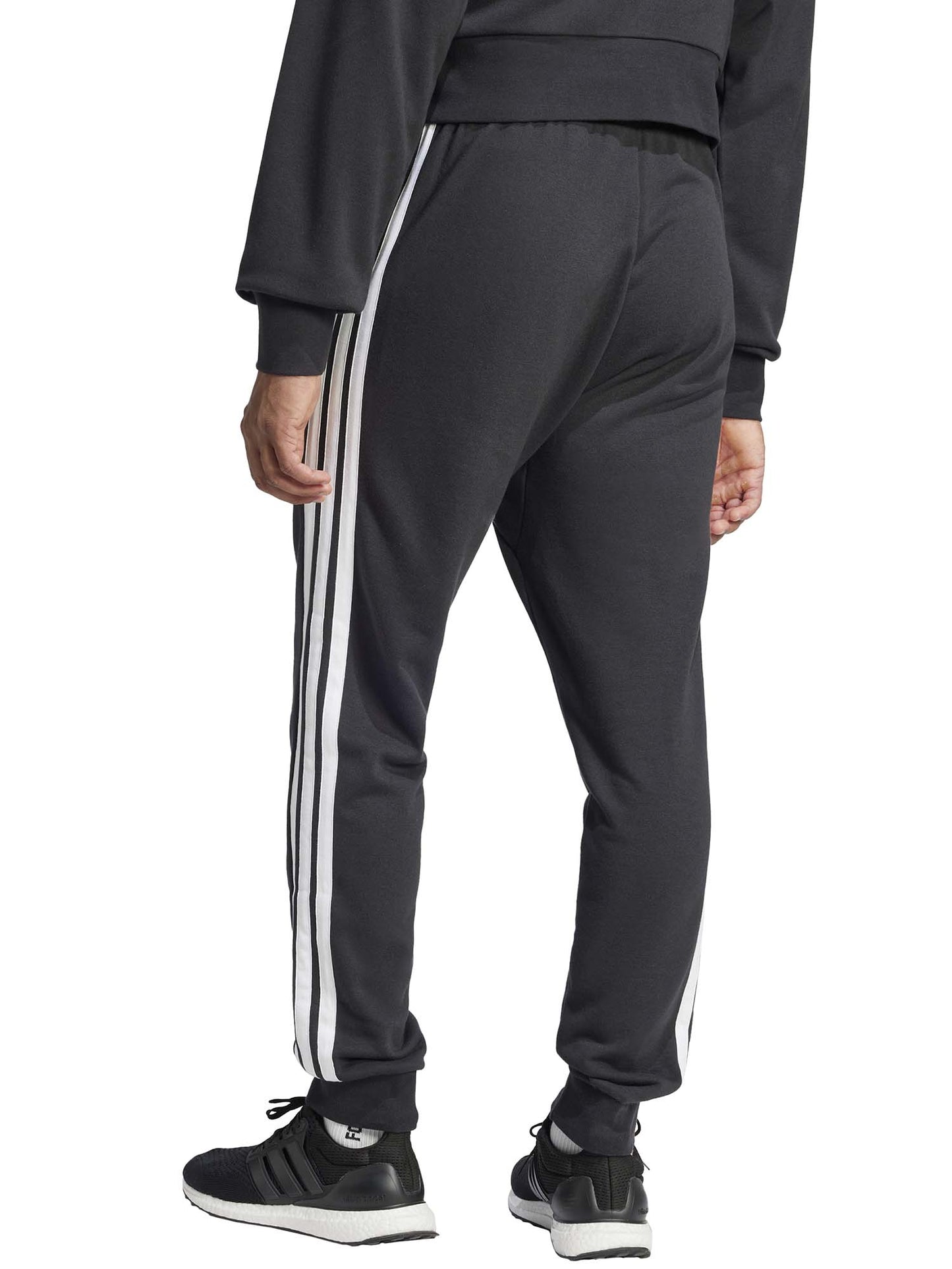 Pantaloni Adidas Essentials 3-Stripes da uomo in nero