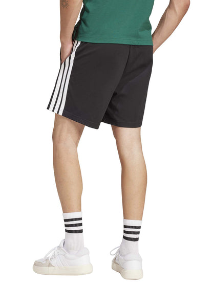 Shorts Essentials 3-Stripes da uomo in jersey nero