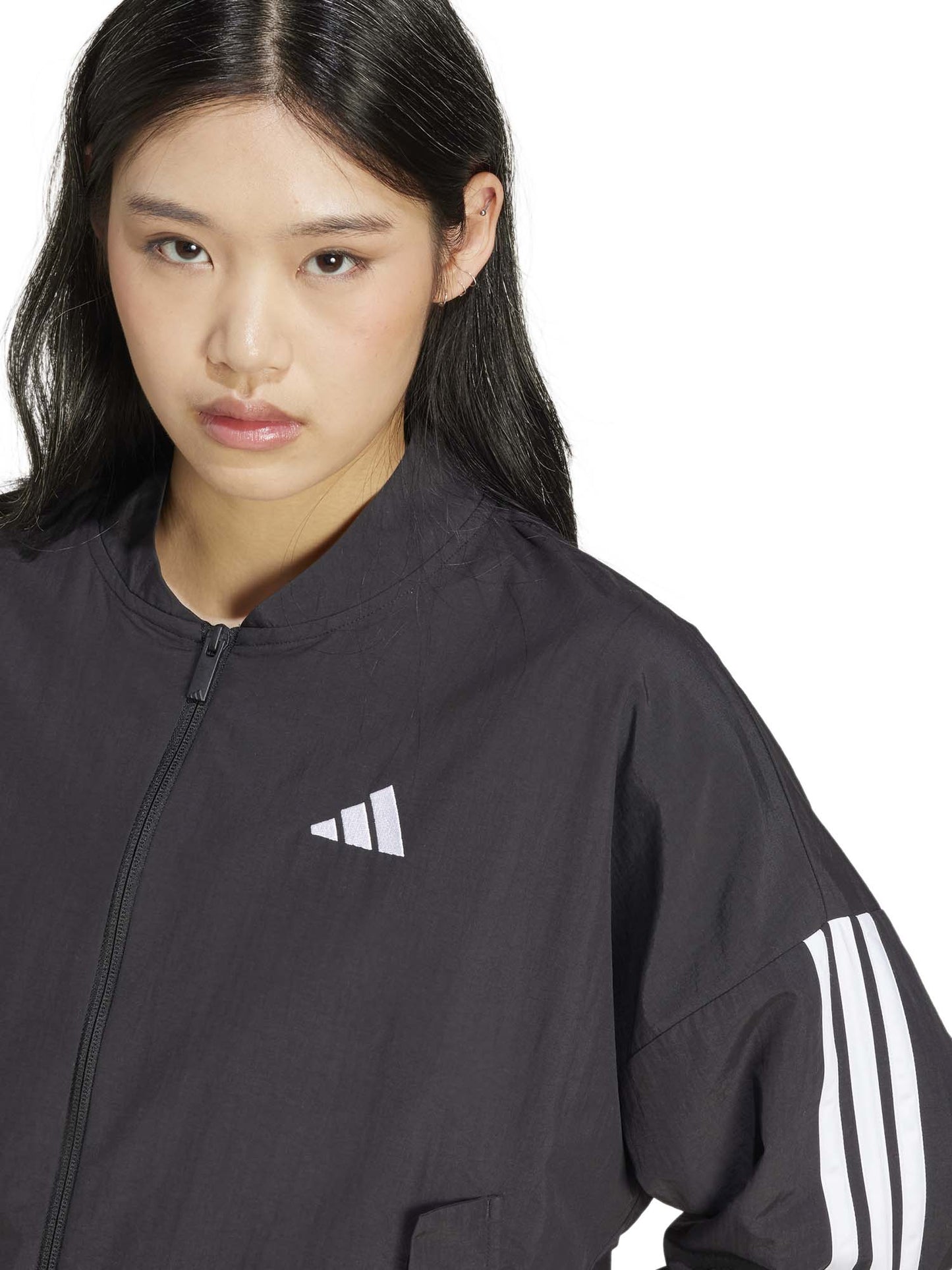 FELPA WOVEN BOMBER ADIDAS DONNA NERO
