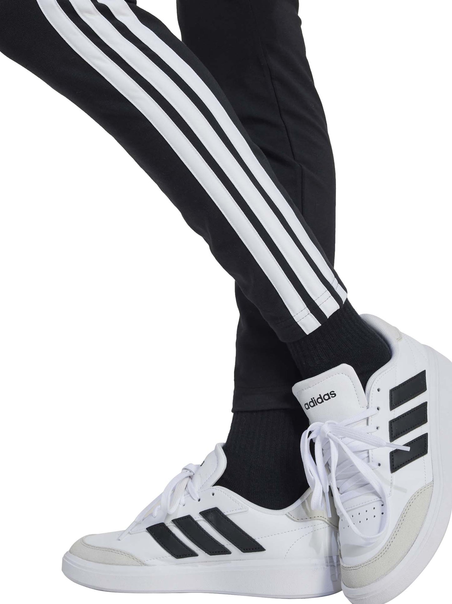 Leggings Essentials 3-Stripes neri per bambina Adidas