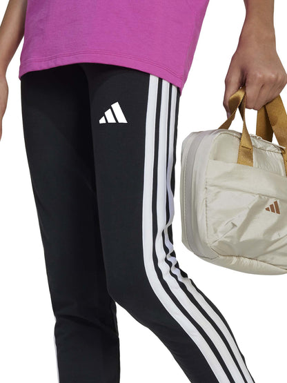 Leggings Essentials 3-Stripes neri per bambina Adidas