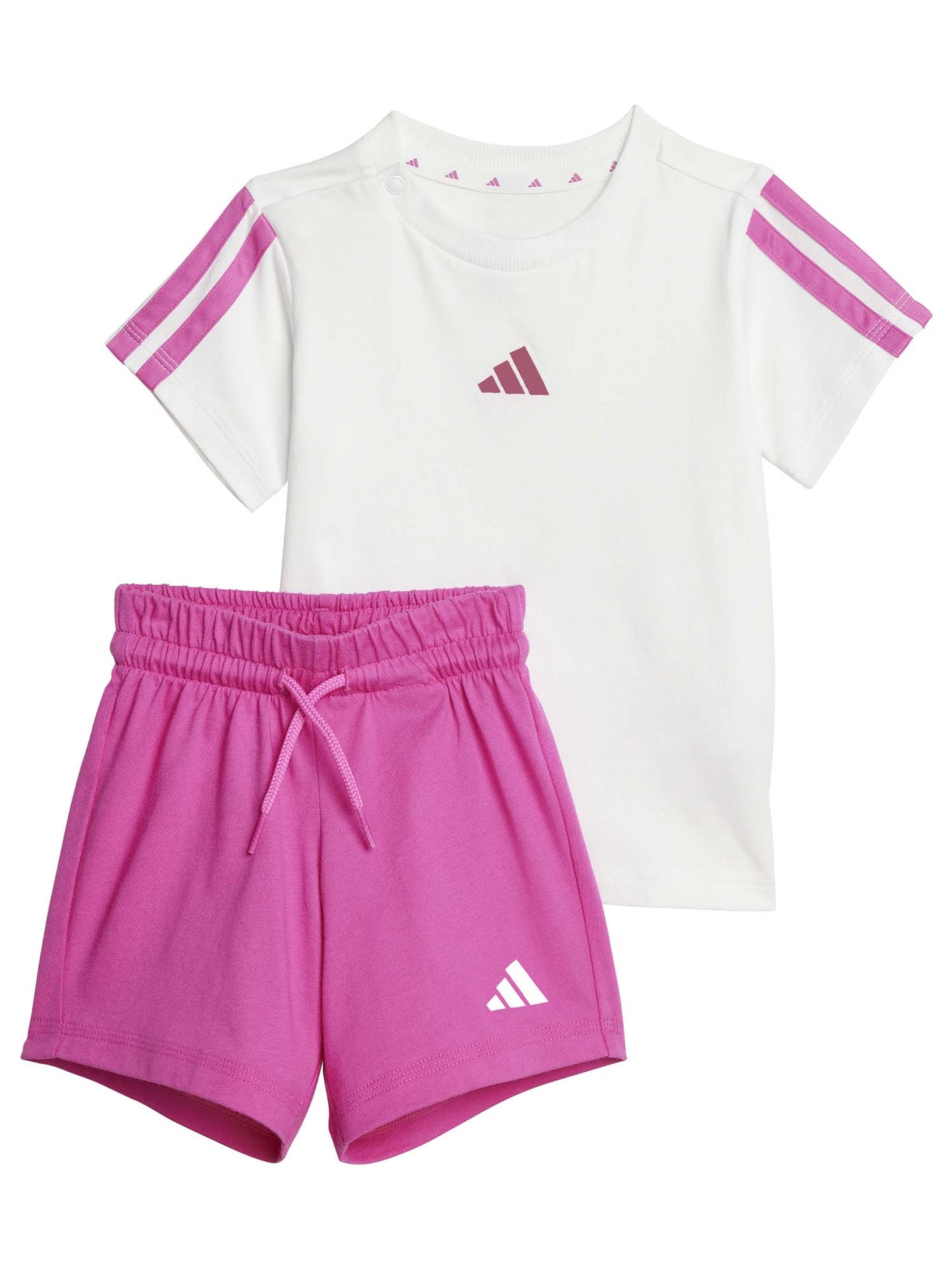 ADIDAS I. T-SH+SHORT - BIANCO FUXIA