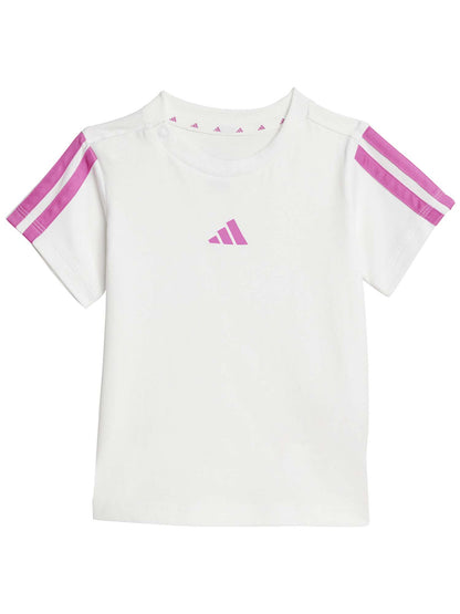 ADIDAS I. T-SH+SHORT - BIANCO FUXIA