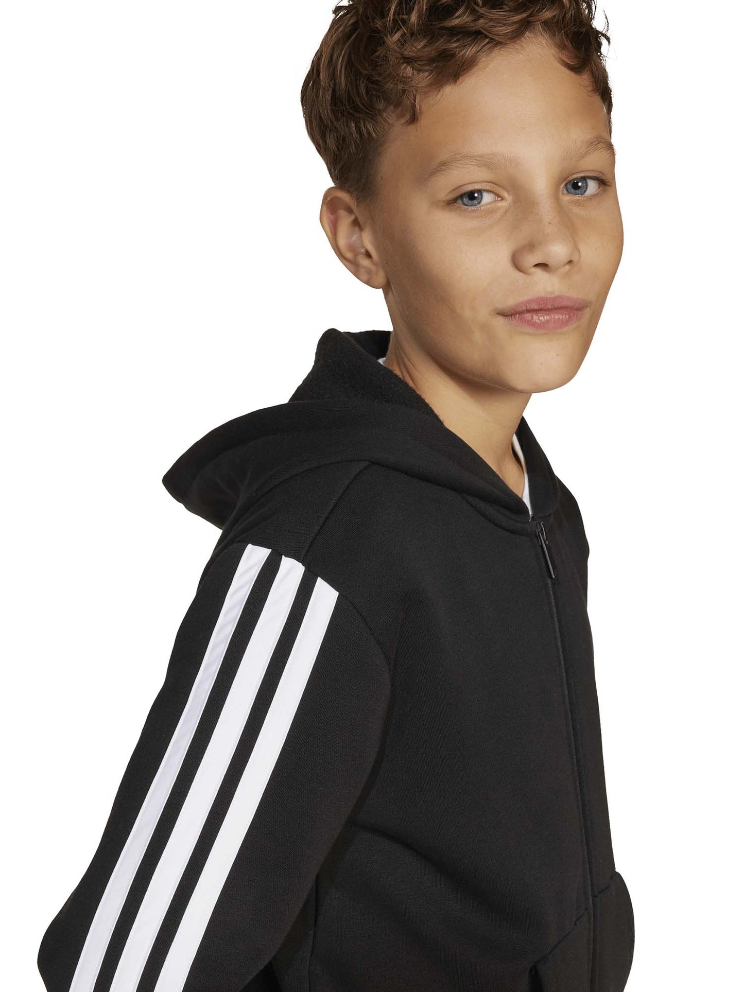 FELPA CON CAPPUCCIO ADIDAS BAMBINI NERO