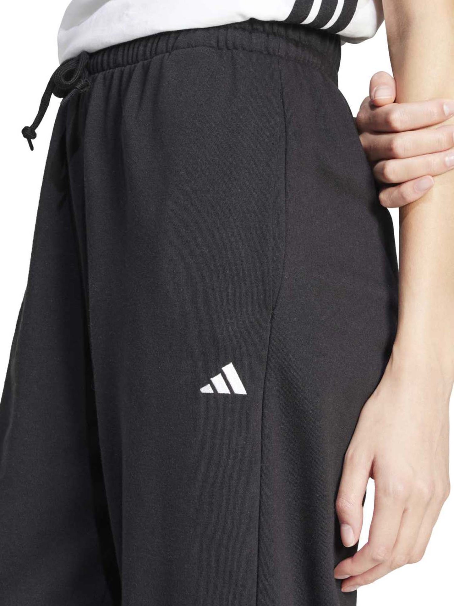 Adidas Essentials Small Logo French Terry, pantalone da donna nero