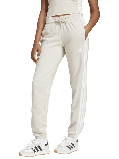 Pantaloni sportivi Adidas 3-Stripes da donna color crema