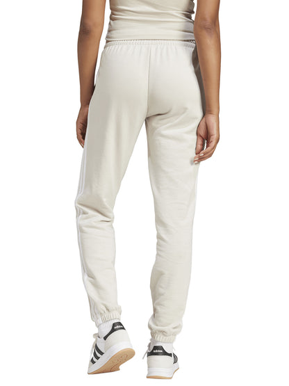 Pantaloni sportivi Adidas 3-Stripes da donna color crema