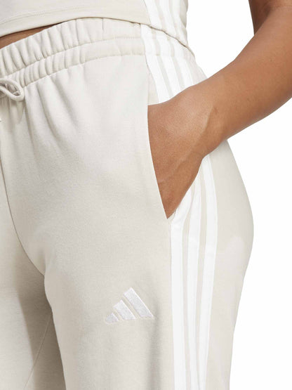 Pantaloni sportivi Adidas 3-Stripes da donna color crema