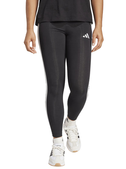 Leggings Basic Adidas da donna nero con vita alta e vestibilità stretch