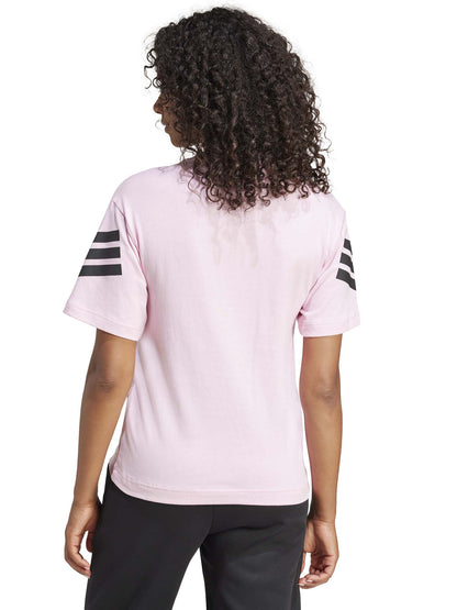 T-SHIRT GIROCOLLO ADIDAS  DA DONNA ROSA