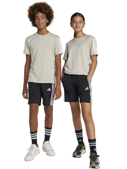 Shorts neri Adidas 3-Stripes junior bimbo/a in cotone