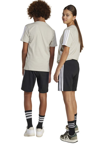Shorts neri Adidas 3-Stripes junior bimbo/a in cotone