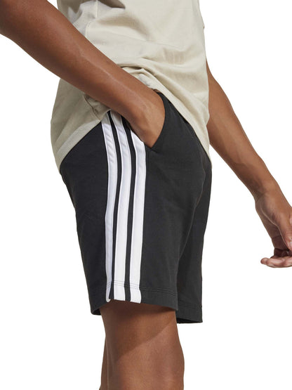 Shorts neri Adidas 3-Stripes junior bimbo/a in cotone