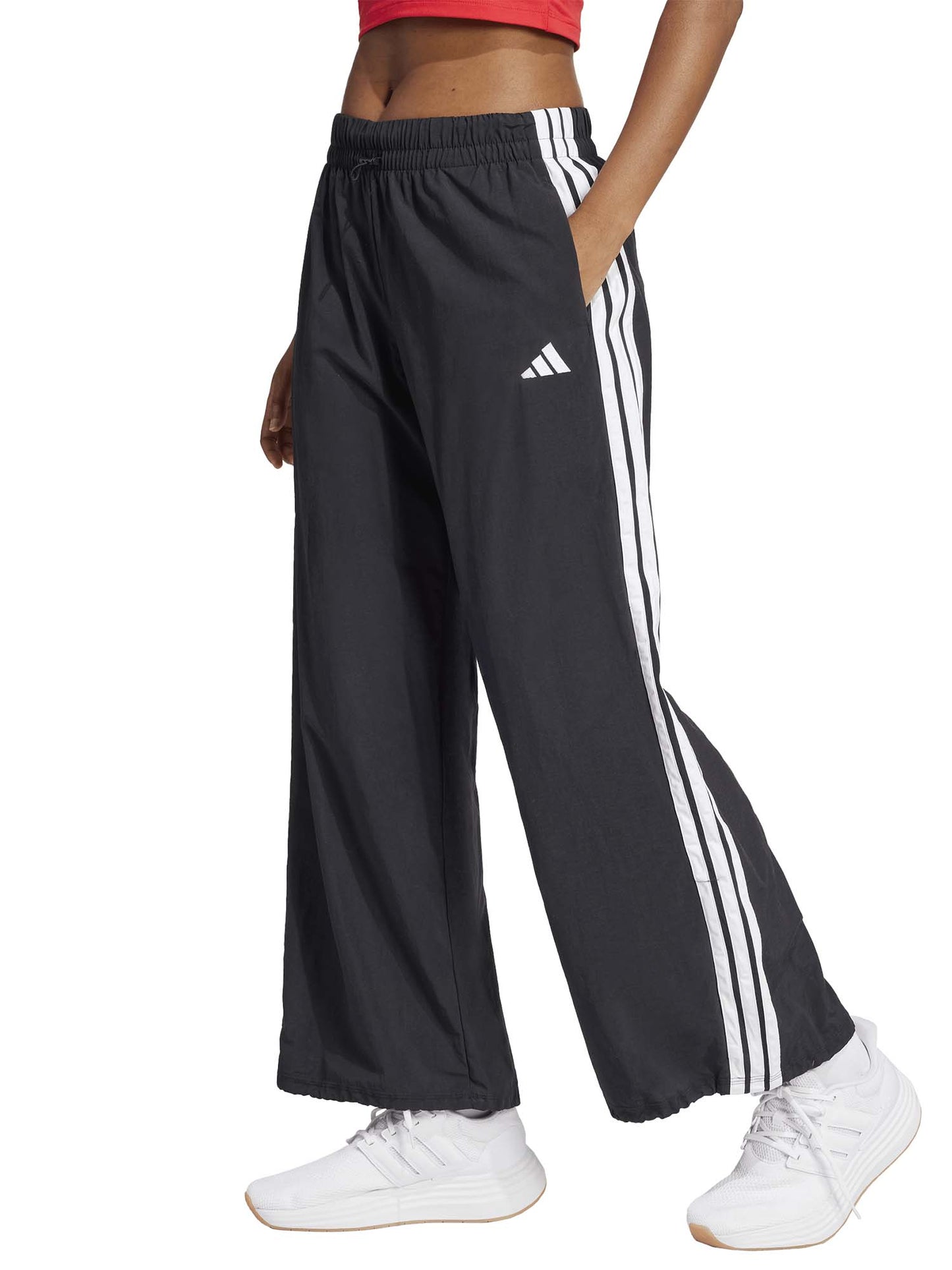 Pantaloni sportivi da donna Adidas Future Icons neri ampi con 3 strisce