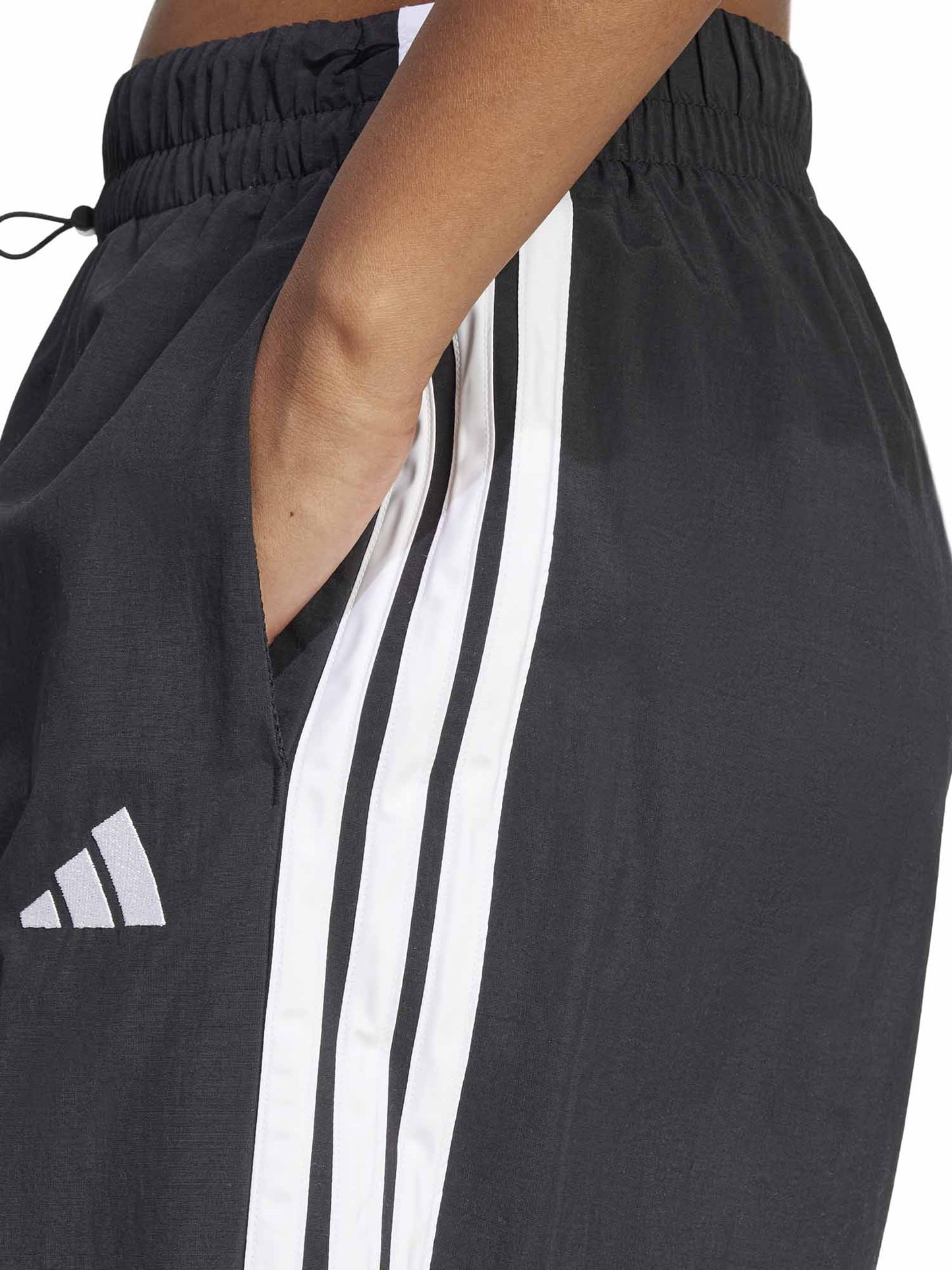 Pantaloni sportivi da donna Adidas Future Icons neri ampi con 3 strisce