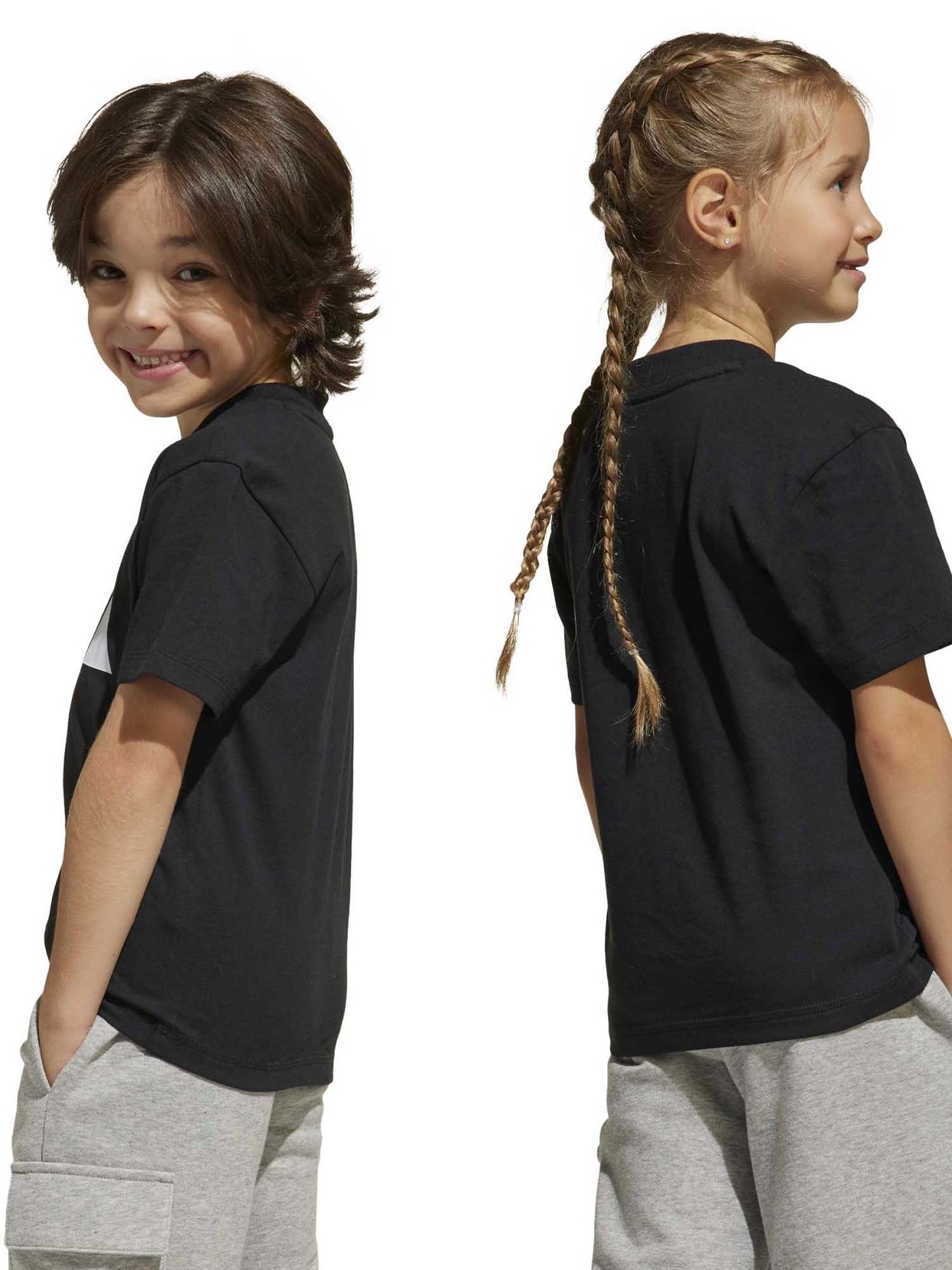 Adidas Essentials Tee Kids, t-shirt a maniche lunghe Unisex bambino nera