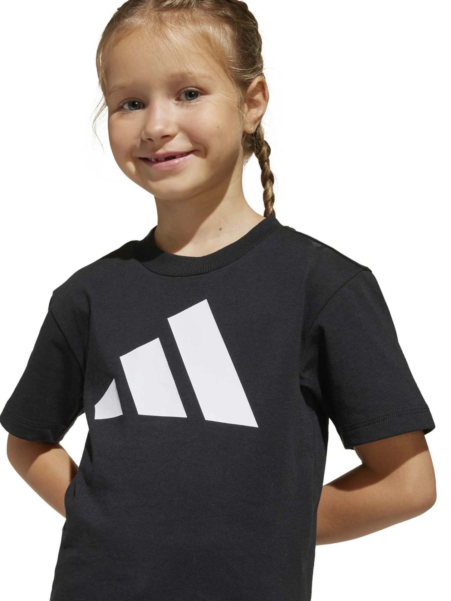 Adidas Essentials Tee Kids, t-shirt a maniche lunghe Unisex bambino nera