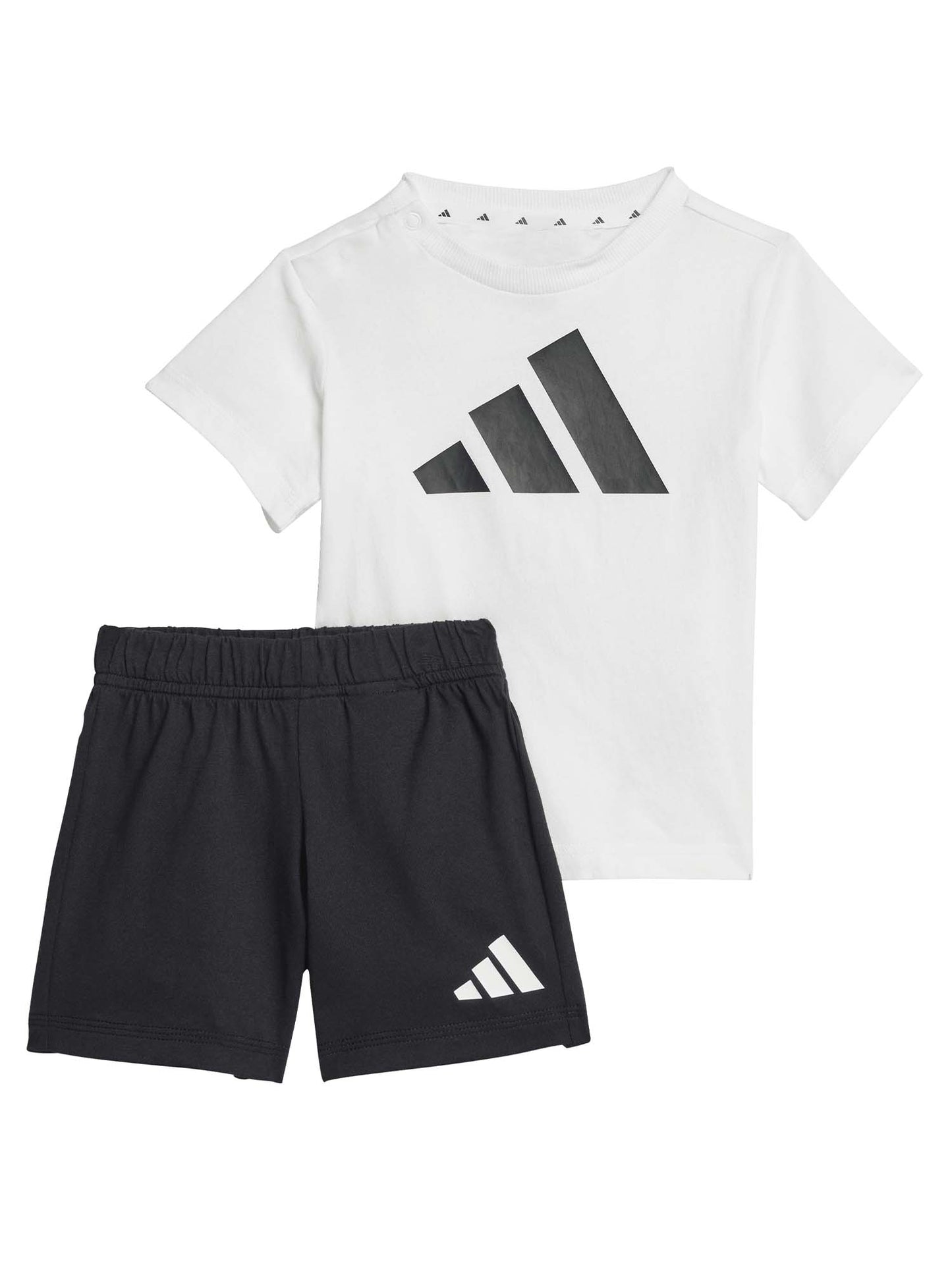 Completo Adidas bimbo/a bianco e nero per primavera estate