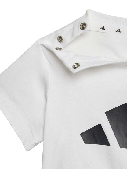 Completo Adidas bimbo/a bianco e nero per primavera estate